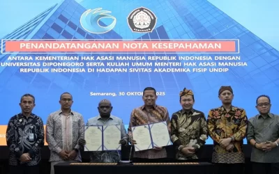Forging Synergy: Indonesia’s Ministry of Human Rights and Universitas Diponegoro to Sign Memorandum of Understanding – Minister of Human Rights Natalius Pigai Delivers Public Lecture at FISIP Undip